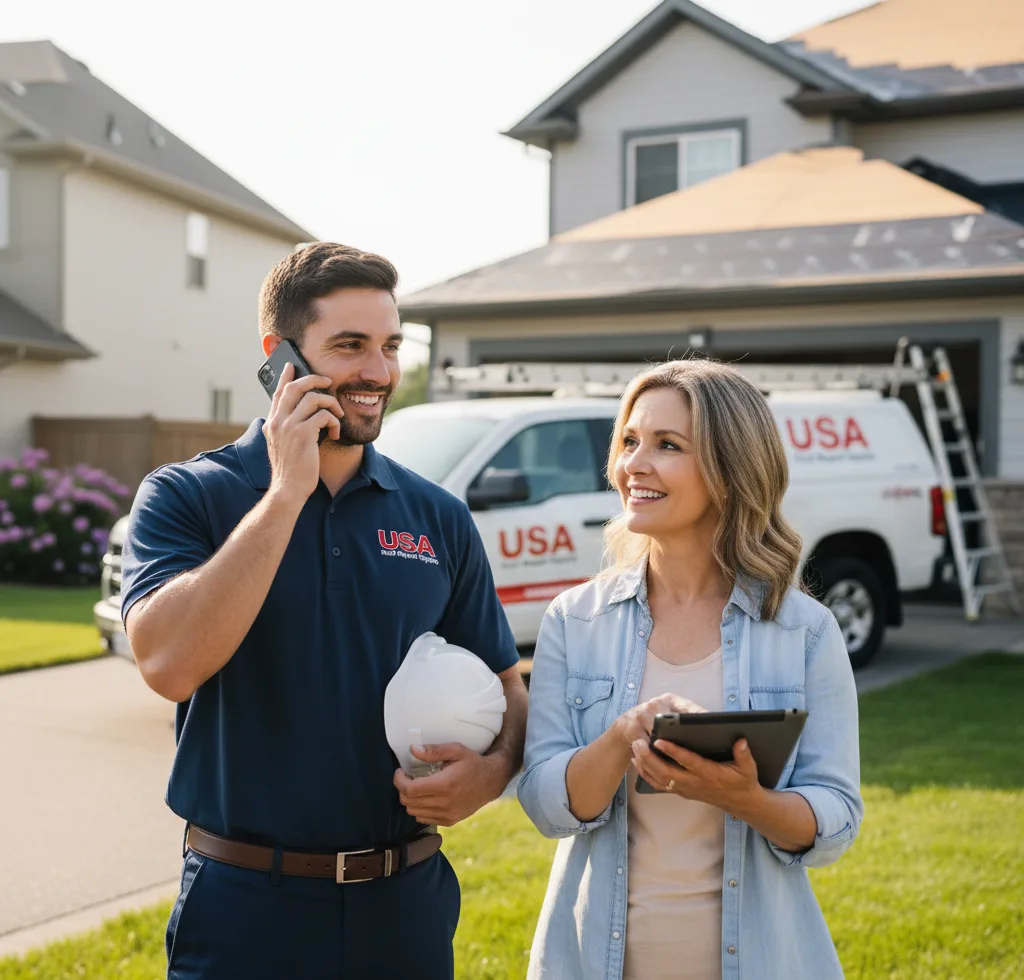 USA Roof Repair Experts customer support in Evansville